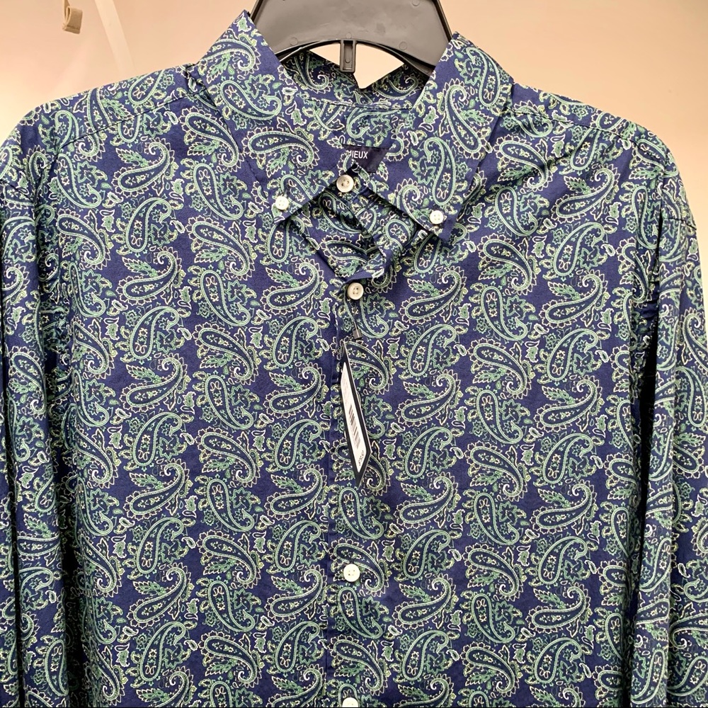 Daniel Cremieux Long Sleeve Paisley Button Shirt L